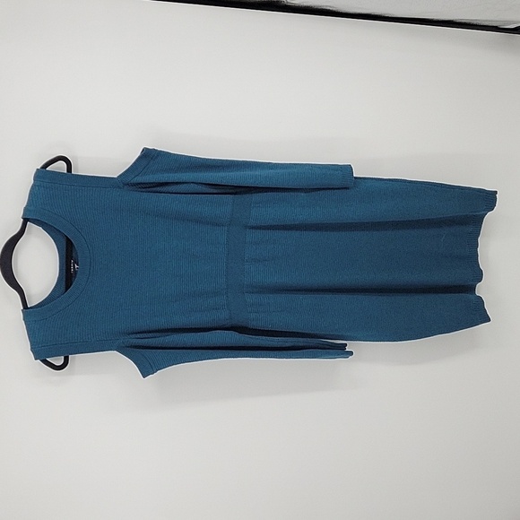 Torrid Dress Knit Blue Long Sleeved Cut Out Knee Length Womens Size 2X NWT - Picture 4 of 13